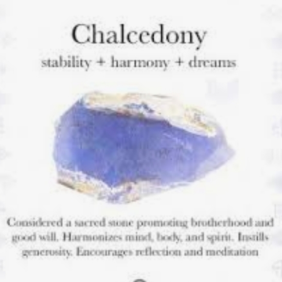 🌍GENUINE Chalcedony Sterling silver necklace - Picture 3 of 3